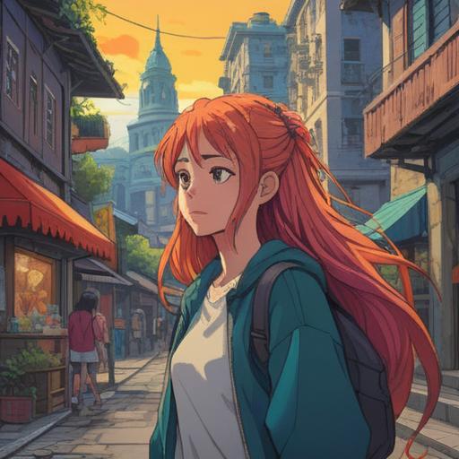 A vibrant and cheerful scene depicting a person enjoying a day out after dyeing their hair, lively colors, showcasing bright and bold hair hues, surrounded by friends engaging in fun activities, outdoor park setting with sunlit trees, laughter and joy in the air, playful expressions, dynamic poses, 4k