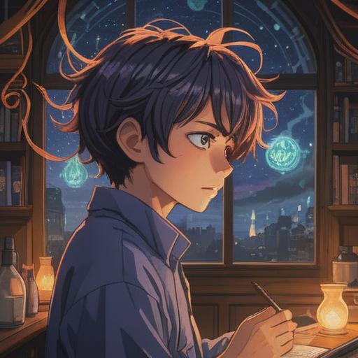 A mystical scene depicting a person contemplating a haircut, surrounded by ethereal lights and swirling energies, symbols of transformation and change, a serene atmosphere, gentle breeze flowing through hair, subtle reflections of intuition and self-discovery, vibrant colors representing emotions, nature elements like trees and flowers, inviting a sense of clarity and renewal, 4k