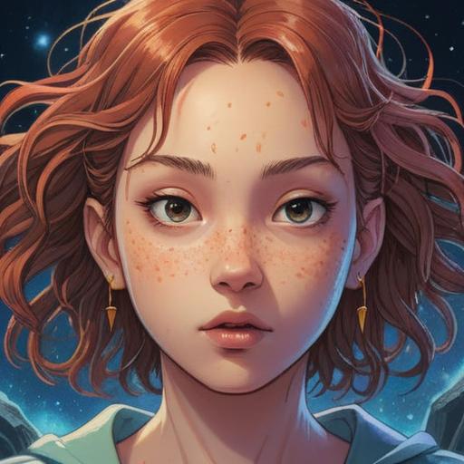 A close-up illustration of a person's hairline, featuring visible acne, soft ethereal glow, symbolic elements representing spiritual awareness, calming colors, intricate details highlighting facial features, an ambiance of introspection and mindfulness, visually suggesting connection to spiritual signs, 4k