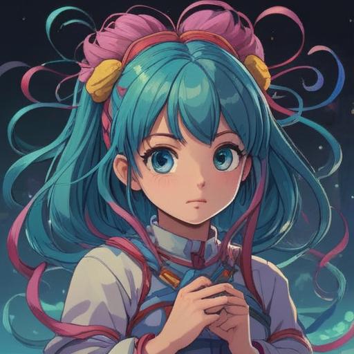 A spiritual representation of a hair tie snapping, symbolic of release and transformation, ethereal colors, soft glowing light, mystical atmosphere, a silhouette of a person with flowing hair, surrounded by gentle swirls of energy, nature elements like flowers and leaves, 4k