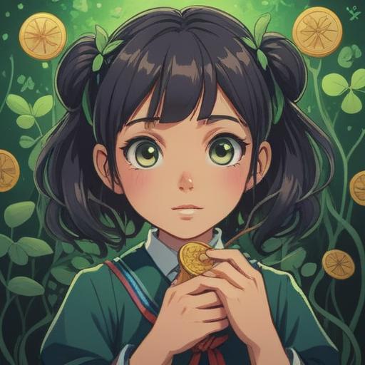 A colorful illustration of various lucky items to try when a hair tie breaks, featuring a four-leaf clover, a lucky coin, a wishbone, a small charm, and a lucky bamboo plant, each placed aesthetically around a broken hair tie, detailed textures, vibrant colors, whimsical elements, enchanting atmosphere, 4k