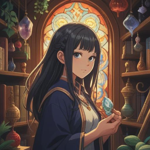 A serene and mystical illustration, showcasing various spiritual lucky items for hair loss, such as healing crystals, herbal sachets, and energy-themed talismans, set in a tranquil room filled with soft, warm lighting, peaceful atmosphere, intricate details of the items displayed, gentle nature elements like plants and flowing water, 4k