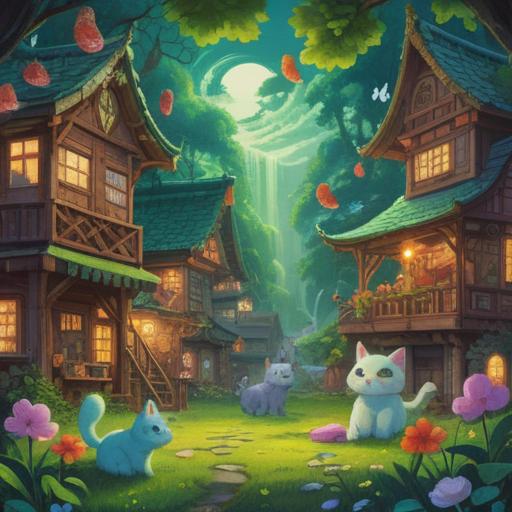 A vivid, whimsical illustration of lucky charms for unexpected encounters, showcasing a variety of items like four-leaf clovers, lucky cats, and horseshoes, bright and cheerful colors, magical atmosphere, playful design, featuring individuals happily meeting as these charms surround them, 4k