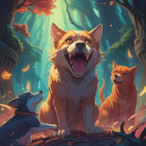 A mystical scene depicting a person with prominent canines, ethereal glow surrounding their smile, vibrant energy radiating from the mouth, symbolic elements representing spiritual awareness, a serene environment filled with soft light and nature, hints of ancient wisdom in the background, harmonious color palette, inviting and introspective atmosphere, 4k