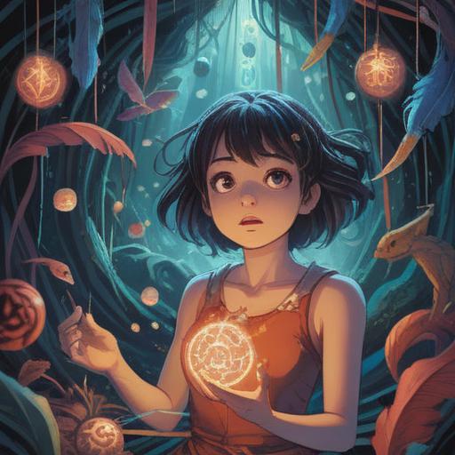 A serene illustration depicting a person receiving unexpected frustration, surrounded by ethereal symbols representing spiritual signs, such as feathers and light orbs, a calm setting with soft lighting, subtle expressions of empathy and understanding, a hint of nature in the background, mystical aura, 4k