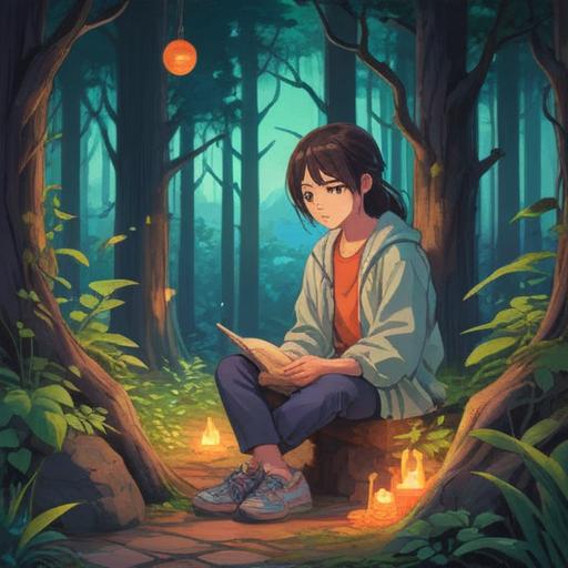 A serene and calming scene depicting a person practicing mental care techniques, soft ambient light, a tranquil environment with nature elements like trees and a gentle river, the individual engaging in mindfulness or meditation, surrounded by symbols of peace and balance, a feeling of emotional release and relaxation, inviting atmosphere, 4k