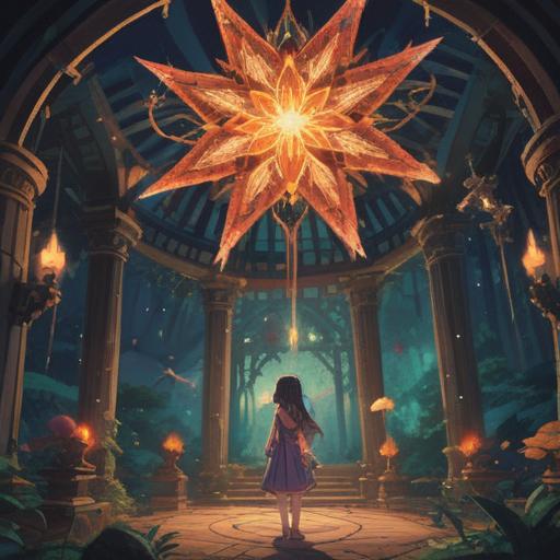 A mystical and spiritual scene featuring an eight-pointed star, glowing softly in a serene environment, surrounded by ethereal light, symbolizing positive signs and guidance, with gentle swirls of energy flowing around, a tranquil natural backdrop, harmonious color palette, conveying a sense of peace and enlightenment, 4k