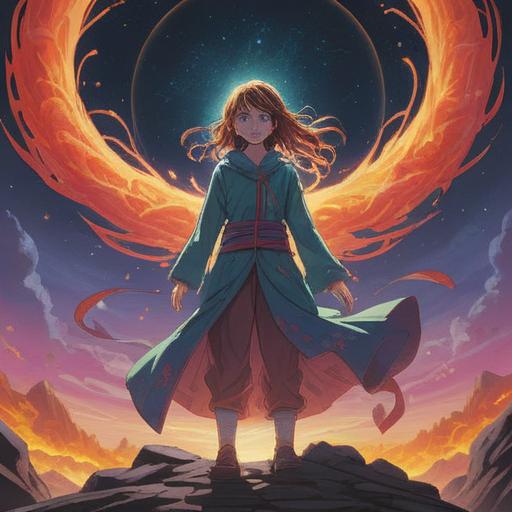 A glowing person embodying spiritual meaning, ethereal light surrounding the figure, vibrant energy aura, serene expression, connection to the universe, cosmic motifs, harmonious colors, uplifting atmosphere, spiritual enlightenment themes, 4k