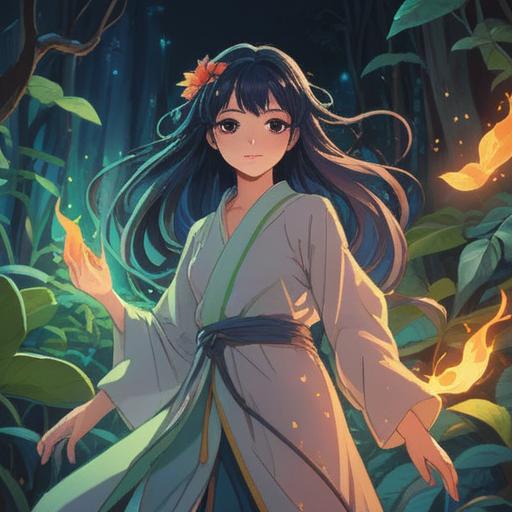 A serene illustration depicting a luminous figure with radiant skin, embodying spiritual wellness, surrounded by ethereal light, gentle flowing energies, nature elements like blooming flowers and vibrant greenery, symbols of harmony and balance, serene expression, uplifting atmosphere, 4k