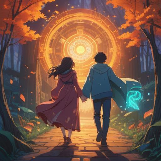 A serene and harmonious scene depicting two figures connected by a glowing energy, ethereal light surrounding them, representing a deep spiritual bond, tranquil nature backdrop with soft clouds and gentle rays of sunlight, warm colors blending together, a feeling of peace and understanding in the air, mystical symbols subtly incorporated, 4k