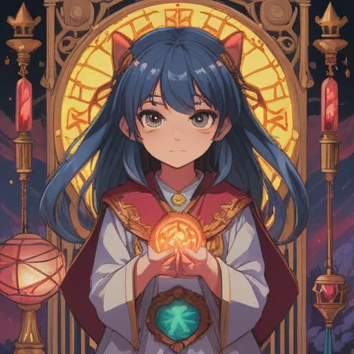 A serene and calming atmosphere, a mystical amulet glowing softly, surrounded by gentle light, intricate patterns symbolizing protection and peace, a tranquil nature backdrop with soft flowing water, pastel colors creating a soothing effect, ethereal elements evoking spirituality, detailed and harmonious composition, 4k