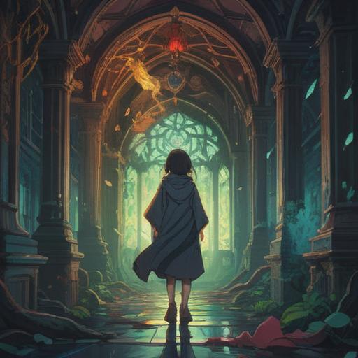 A conceptual illustration representing the spiritual meaning of a detached person, abstract and ethereal elements, contrasting shadows and light, symbolism of emotional distance, a figure surrounded by a misty aura, deep introspection, cosmic background, serene yet poignant atmosphere, watercolor style, 4k