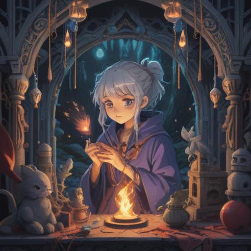 A mystical talisman representing dreams of becoming gray-haired, intricate design with symbols of transformation and positivity, surrounded by ethereal lights, a serene ambiance, a backdrop of soft clouds and bright stars, evoking a sense of hope and renewal, 4k