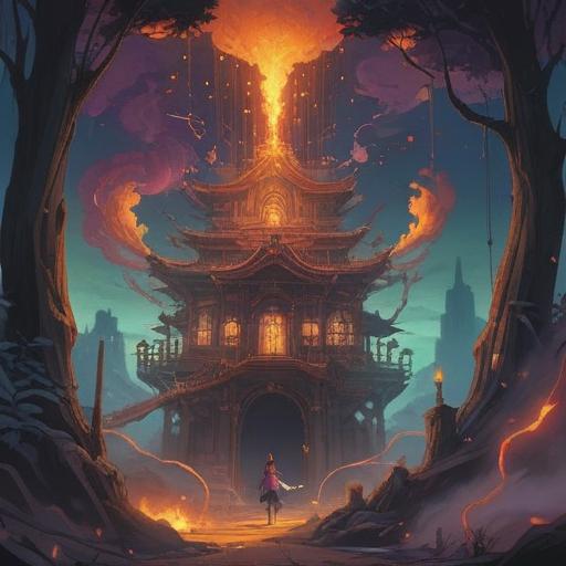 A mystical scene depicting the essence of sandalwood fragrance, serene ambiance, gentle smoke spiraling upwards, ethereal light illuminating the space, calming and spiritual atmosphere, subtle hints of nature, a meditative figure in deep reflection, harmonious balance, uplifting energy, lush greenery surrounding, soothing color palette, 4k