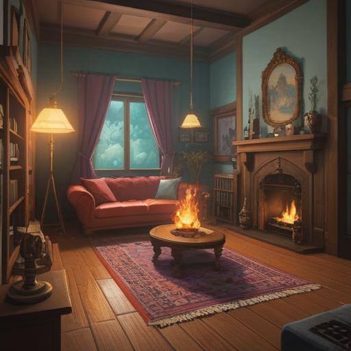 A serene and tranquil scene featuring a cozy room with soft lighting, an incense holder with sandalwood burning, gentle wisps of smoke rising, a person meditating peacefully, hopeful expressions on their face, warm colors conveying a sense of renewal and optimism, harmonious surroundings with plants and soothing decor, inviting atmosphere, focus on the calming essence of sandalwood, 4k