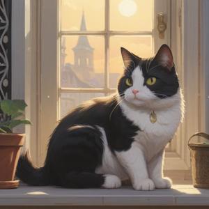 白黒の猫を通じてスピリチュアルな意味の解説