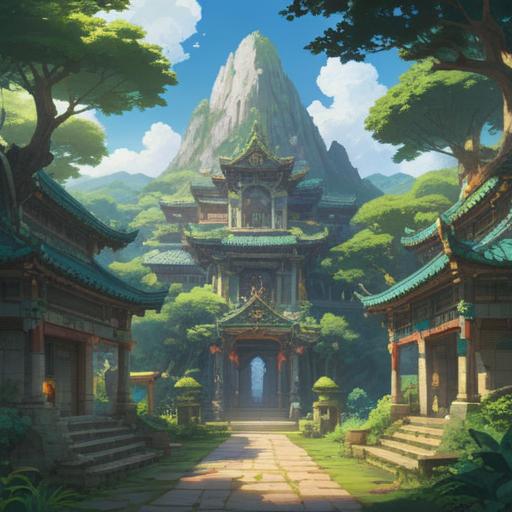 A serene landscape featuring a white stone adorned with intricate patterns, surrounded by lush greenery and sparkling sunlight, evoking a sense of tranquility and wonder, showcasing the beauty of nature, accompanied by a gentle breeze, inviting exploration, symbolic meaning of luck, peaceful atmosphere, 4k