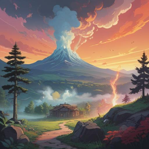 A serene landscape with white smoke rising gently from the ground, symbolizing spiritual transitions and communication with the divine, peaceful ambiance, light filtering through trees, soft focus, ethereal glow, mystical feeling, 4k