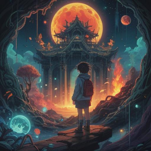 A surreal illustration depicting the negative signs of spiritual desires to upgrade, an individual contemplating life choices, an aura of confusion and hesitation, symbolic elements representing materialism, a shadowy figure signifying temptation, a contrasting bright light representing clarity, detailed expressions, emotional atmosphere, 4k