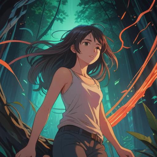 A serene and enlightening scene depicting a person experiencing back pain and shortness of breath, surrounded by a soft glow, symbolic representations of spiritual awakening, calming nature elements like gentle sunlight filtering through trees, ethereal wisps of energy, a meditative expression on the person's face, harmonious colors, tranquil atmosphere, 4k