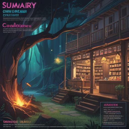 A dynamic infographic showcasing the concept of 'summary', clear organization, bullet points, concise text, visually appealing graphics, vibrant colors, easy-to-read layout, effective communication, informative style