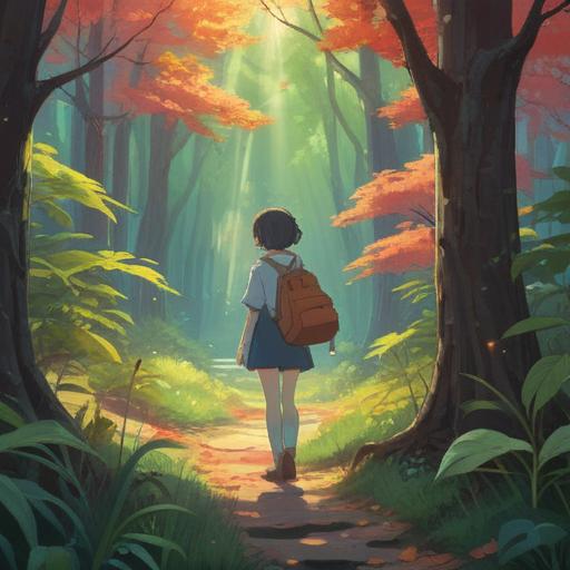 A serene landscape depicting a person reflecting on their experiences of being mocked, surrounded by soft sunlight, gentle wind rustling through leaves, hints of ethereal spirits guiding the way, a path leading to a brighter future, vibrant colors symbolizing hope and growth, 4k