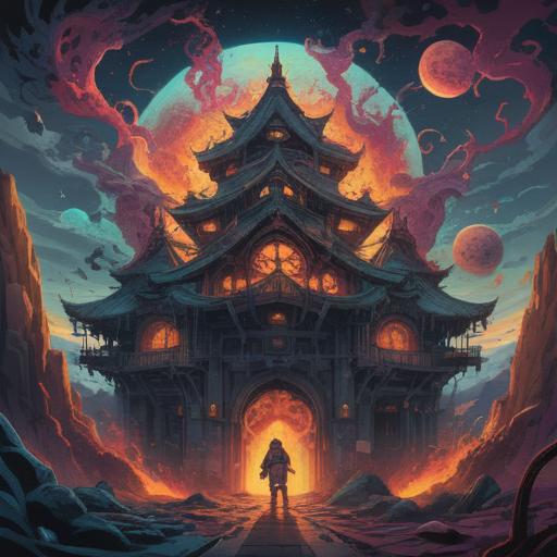 A thought-provoking illustration depicting the hidden spiritual signs within destructive impulses, an abstract representation of chaos and balance, incorporating symbols of spirituality and reflection, contrasting imagery of destruction and tranquility, vibrant colors blending with darker tones, evocative atmosphere, intricate details illustrating the duality of human emotions, 4k