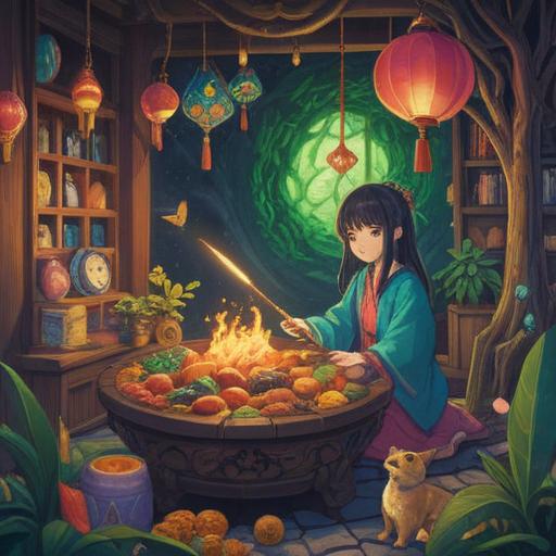 A magical scene featuring a lucky charm that turns positive vibes into radiant energy, vibrant colors surrounding the charm, various symbols of good fortune like a horseshoe and four-leaf clover, a glowing aura emanating from the charm, serene nature background, uplifting atmosphere, harmonious elements blending together, 4k