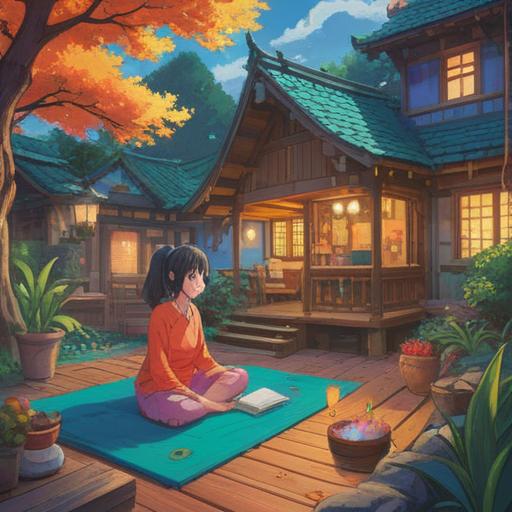 A vibrant and uplifting illustration of daily activities that enhance energy, cheerful people engaged in hobbies, colorful nature scenes, yoga and meditation in a sunlit park, joyful gatherings, delicious healthy meals, creative arts and crafts, a sense of community, positivity, emotional well-being, 4k