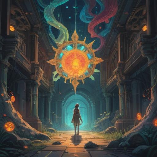 A mystical illustration depicting spiritual warning signs caused by lies, ethereal light emanating from shadowy figures, intricate symbols floating in the air, a serene landscape as the backdrop, contrasting dark and light elements, whispers of truth hidden among the deception, captivating and surreal atmosphere, 4k