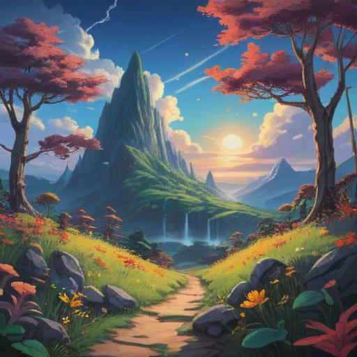 A serene scene depicting the choice of not interring remains, representing mental freedom and creativity, an open landscape with bright skies, vibrant colors, symbolic imagery of liberation and inspiration, flowing streams and blossoming flowers, abstract representations of thoughts and ideas, 4k