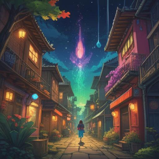 A spiritual illustration depicting the positive signs of the New Year, vibrant energy radiating, elements of nature such as blooming flowers and bright sunshine, symbols of good luck and prosperity, a serene landscape, harmony between the celestial and terrestrial, uplifting and hopeful atmosphere, 4k