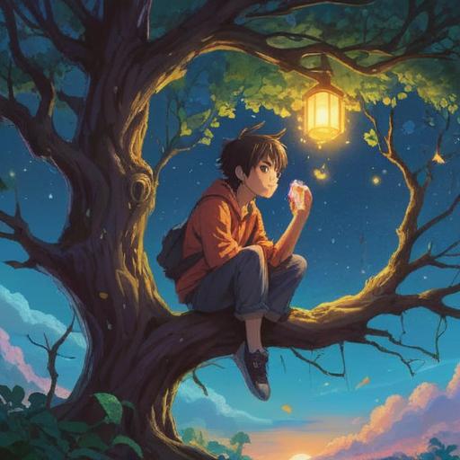 A serene scene of a person gently rescuing a small cat from a tree, surrounded by a glowing aura, symbolic elements like spiritual light and energy waves, a tranquil garden setting, soft sunlight filtering through leaves, representing compassion and connection with nature, emotional expressions, harmonious atmosphere, 4k