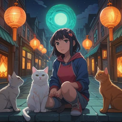 A mystical scene depicting the spiritual connection between a human and a cat, glowing symbols around them, a serene setting with soft light filtering through trees, an ethereal atmosphere, warm and inviting colors, intricate details of the cat's fur, delicate expressions on the human's face, harmonious unity, nature elements in the background, 4k