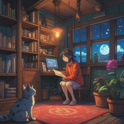 A heartfelt illustration of a person patiently preparing for the 49 days of reflection after their beloved cat's passing, tender moments shared between human and feline, a serene environment with soft sunlight filtering through trees, comforting memories displayed in warm tones, subtle details symbolizing love and loss, gentle emotions captured, peaceful atmosphere, intricately designed surroundings, 4k