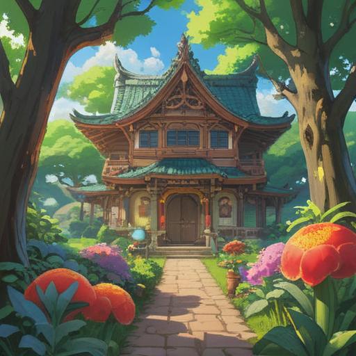 A practical guide to enhancing luck, various lucky symbols, cheerful individuals engaging in positive activities, a serene garden setting, bright sunlight illuminating the scene, subtle elements of Feng Shui, harmonious colors, uplifting atmosphere, diverse cultural elements representing good fortune, 4k