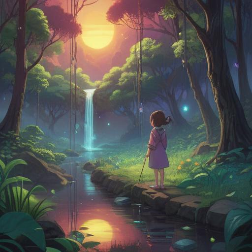 A serene and introspective scene depicting the spiritual meaning of urinary incontinence, soft ethereal light, a tranquil setting with flowing water symbolizing release and purification, a meditative figure contemplating their inner self, surrounded by nature's beauty like lush greenery and blooming flowers, gentle colors, harmonious composition, 4k