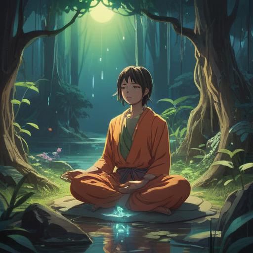 A serene and mystical illustration depicting the spiritual significance of being born on a Sunday, ethereal light shining down, a person meditating in a sunlit meadow, surrounded by blooming flowers, ancient symbols of spirituality in the background, calming colors, peaceful atmosphere, 4k