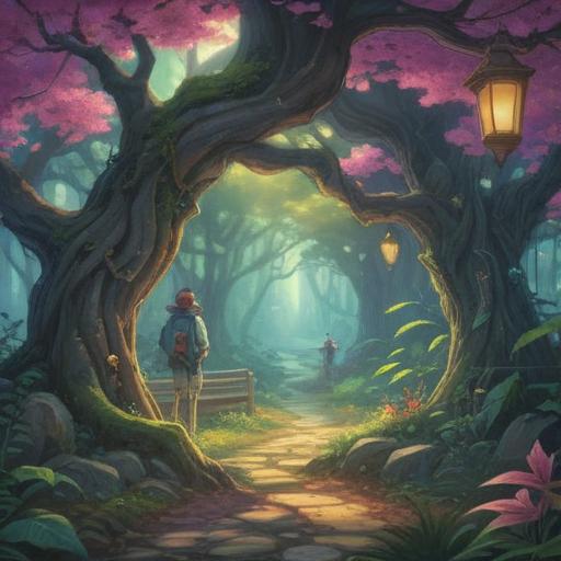 A serene and peaceful scene depicting spiritual tools that nurture the richness of the heart, tranquil environment, soft light filtering through trees, a crystal ball reflecting nature's beauty, candles softly glowing, incense smoke spiraling, vibrant plants symbolizing growth, gentle colors, harmonious composition, soothing atmosphere, 4k