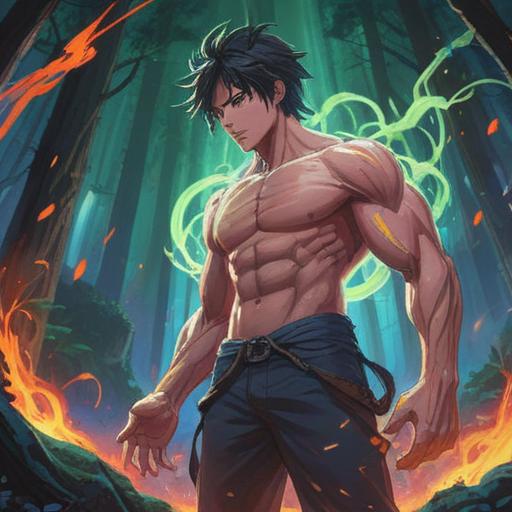 A serene and mystical illustration, depicting a person experiencing a muscle strain, surrounded by ethereal light, symbolism of healing and transformation, vibrant energy emanating from the injured area, lush nature backdrop, tranquil emotions, connection between body and spirit, 4k