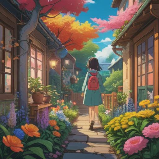 A vibrant, uplifting scene depicting a person exploring a fragrant garden, surrounded by blooming flowers with varied scents, joyful expressions, engaging in a sensory experience, sunlight filtering through leaves, butterflies fluttering around, positive energy, lush greenery, 4k