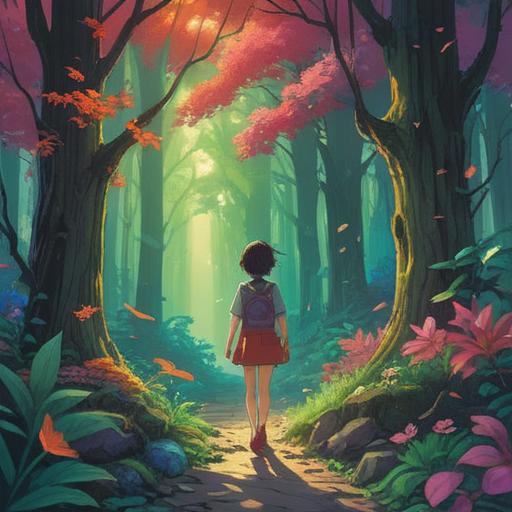 A transformative journey of self-discovery through the changes in scent, vibrant aromas filling the air, a person surrounded by nature, experiencing various fragrances that evoke memories, lush landscapes, emotional expressions, colorful flowers and herbs, exploration and introspection, 4k