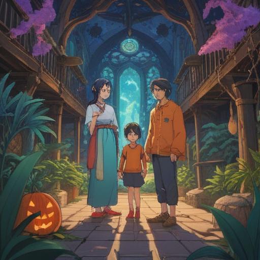 A thought-provoking illustration depicting a family divided by contrasting beliefs, one side representing harmony and spiritual connection, the other side reflecting conflict and emotional distance, rich symbolism in the background, contrasting color palettes to emphasize division, serene expressions on one side, tense expressions on the other, intricate details representing spiritual elements, 4k