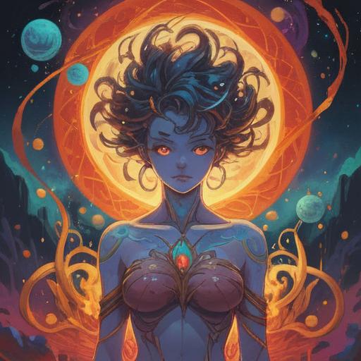 A mystical representation of spiritual signs when acne appears on the upper arms, ethereal aura, vibrant colors symbolizing energy flow, deep connection to self-care, meditative atmosphere, focus on self-reflection, surrounding nature elements, healing crystals, gentle light emanating from the skin, 4k