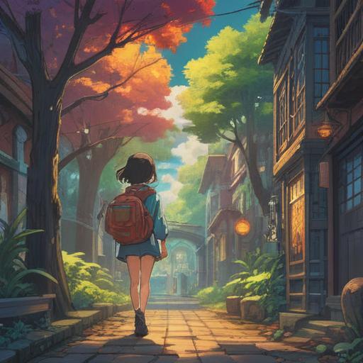 A serene scene depicting a colorful charm, vibrant colors, intricate details, symbolizing good luck in the presence of a gentle south wind, surrounded by blooming flowers and fluttering leaves, warm sunlight filtering through, evoking a sense of tranquility and positivity, inviting atmosphere, 4k