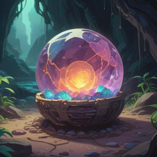 A symbolic illustration of a lucky stone after experiencing a bruise, depicting the stone glowing softly, surrounded by faint bruising patterns, a soothing color palette, a serene atmosphere, gentle light illuminating the stone, nature elements like leaves and flowers in the background, reflective surface, emphasizing recovery and positivity, 4k