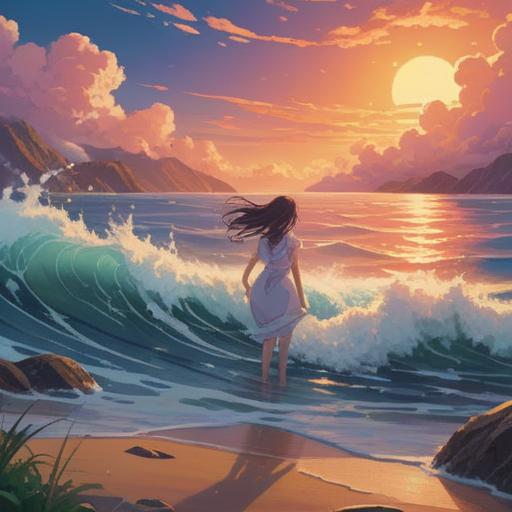 A serene and introspective scene depicting a person experiencing sudden deafness, ethereal light symbolizing spiritual awareness, gentle waves of sound visualized as colorful ripples, nature surrounding the figure representing harmony, a soft aura around the individual suggesting mindfulness, vibrant colors reflecting emotional depth, tranquil atmosphere, 4k