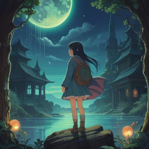 A serene scene depicting a person experiencing sudden drowsiness, mystical aura surrounding them, luna lights illuminating the surroundings, subtle spiritual symbols in the air, tranquil expressions, forest setting with whispering trees, ethereal atmosphere, deep connection to nature, 4k