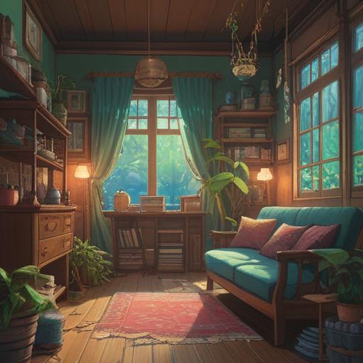 A serene illustration depicting a gentle breeze carrying the scent of incense, ethereal light illuminating a peaceful room, subtle spectral figures in the background, a sense of calm and alertness, a figure reflecting in meditation, spiritual symbolism woven into the scene, tranquil atmosphere, 4k