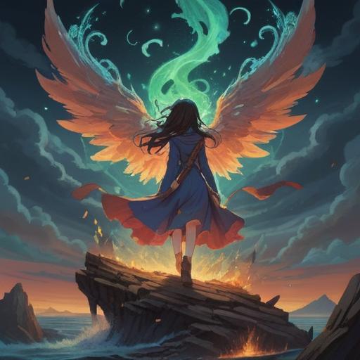 A mystical scene depicting sudden loss of motivation, ethereal symbols appearing in the air, a shadowy figure reflecting inner turmoil, surrounded by swirling energy, soft light filtering through a dense forest, colors shifting to represent emotional states, spiritually charged atmosphere, introspective mood, 4k